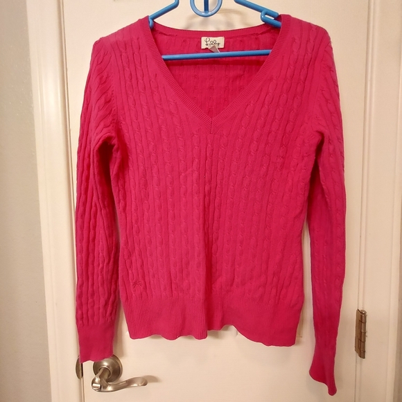 Lilly Pulitzer Sweaters - Lilly Pulitzer Pink Cable Knit Sweater